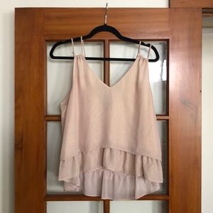 Delicate pink blouse with double straps